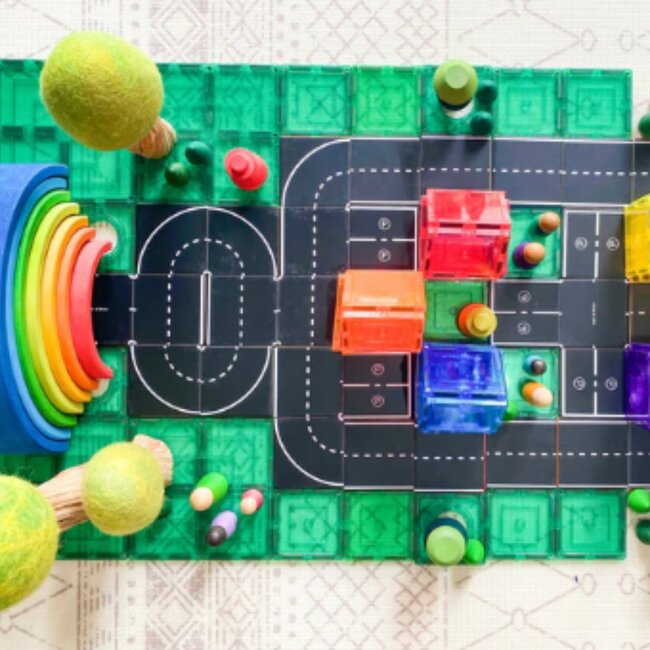 Learn & Grow - Magnetic Tile - Road Pack (40-delig)