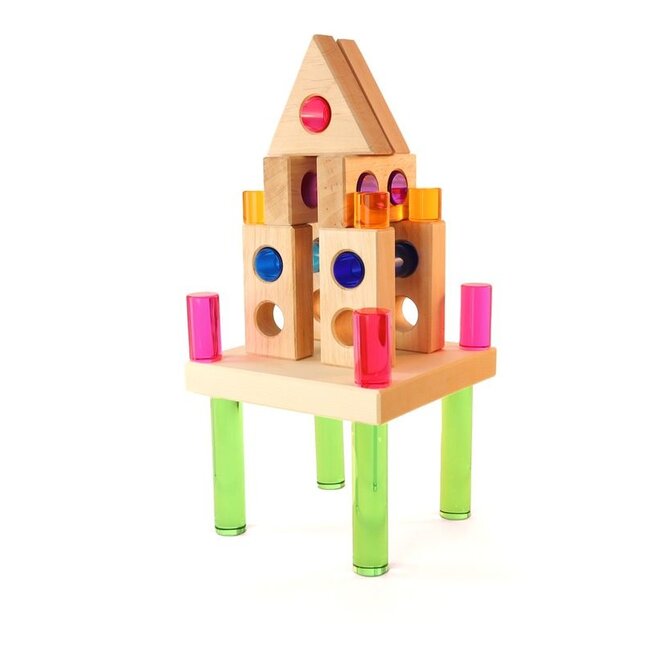 Bauspiel - Lucent - Bouwtrap in Houder (26-delig)
