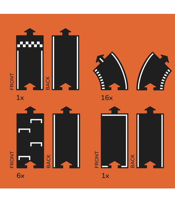 Waytoplay Waytoplay - Flexibele Autobaan - Grand Prix Set (24-delig)