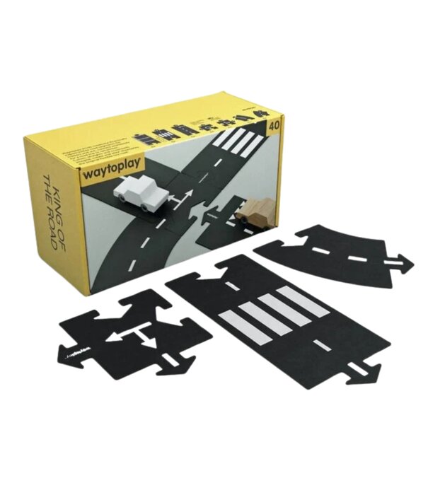 Waytoplay Waytoplay - Flexibele Autobaan - King of the Road Set (40-delig)