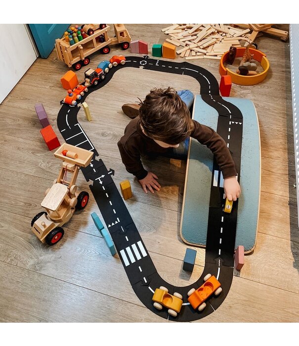 Waytoplay Waytoplay - Flexibele Autobaan - King of the Road Set (40-delig)