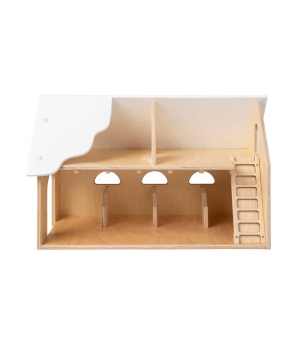 van Dijk Toys Van Dijk Toys - Houten Boerderij - Wit Dak