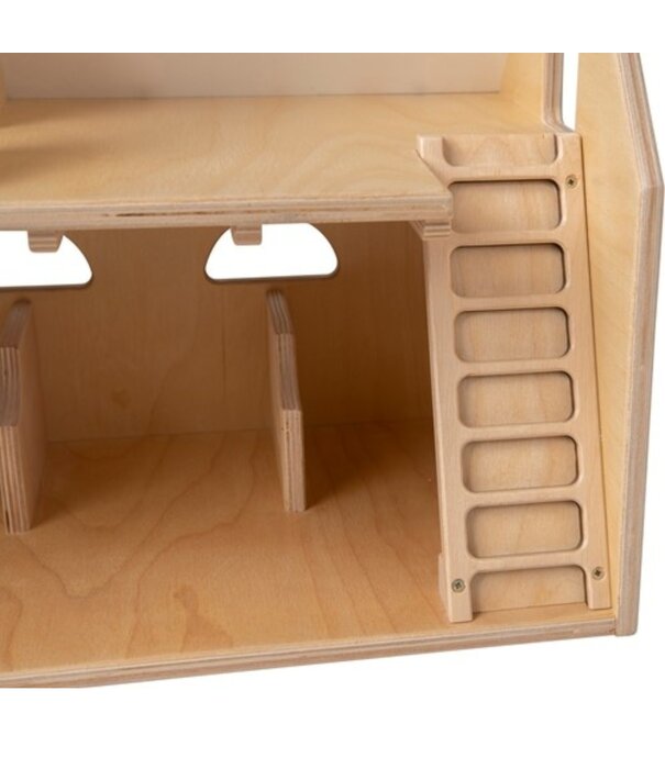 van Dijk Toys Van Dijk Toys - Houten Boerderij - Wit Dak