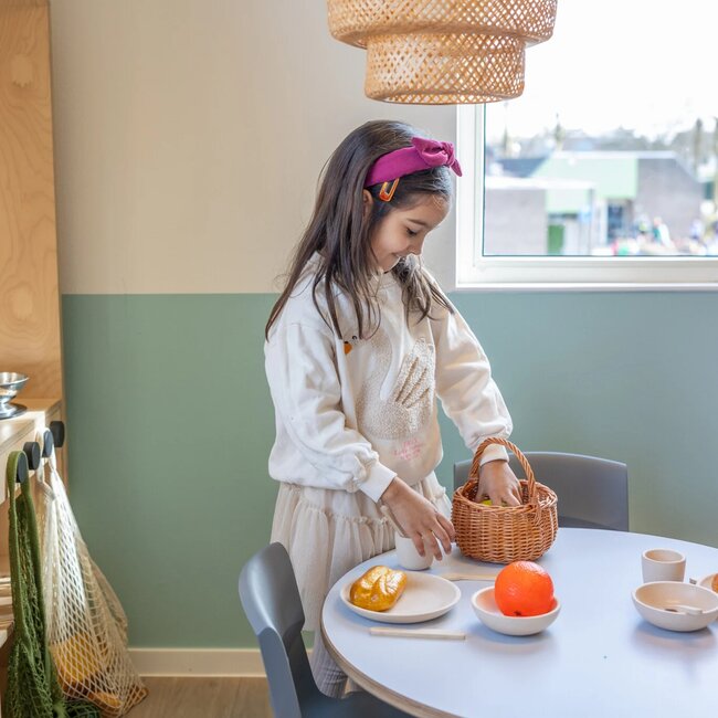 Rieten Kindermandje Rond