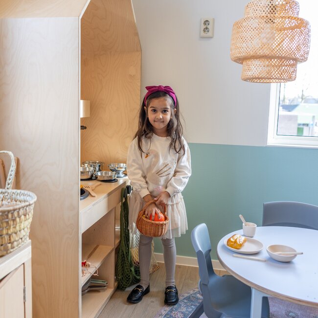 Rieten Kindermandje Rond