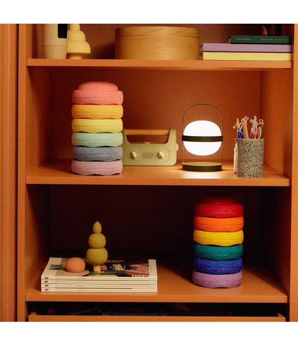 Stapelstein Stapelstein - Mini Stapelstenen Set - Rainbow Pastel ( 6-delig)