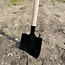 Metalen Zwarte Schep - Punt Schep en Houten Steel (80 cm)