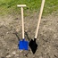Ideal Toys - Metalen Zwarte Schep - Punt Schep en Houten Steel (80 cm)