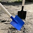 Ideal Toys - Metalen Blauwe Schep - Rechte schep met Houten Steel (60 cm)