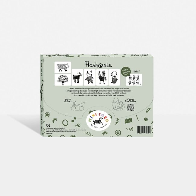 Mini Coco - Baby Kijkkaarten Zwart Wit - Farm