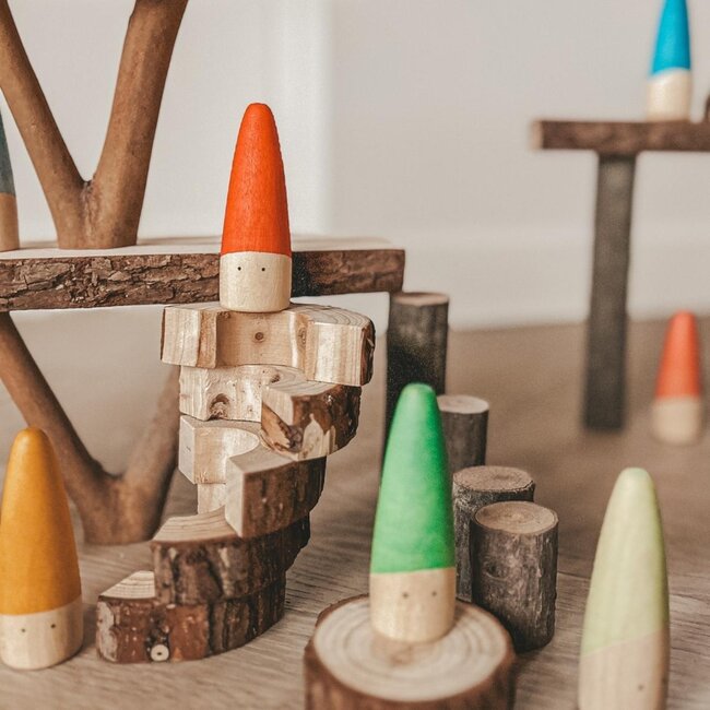 Guidecraft - Natuurlijke Houten Bouw Elementen & Blokken Schors (36-delig) | 3+