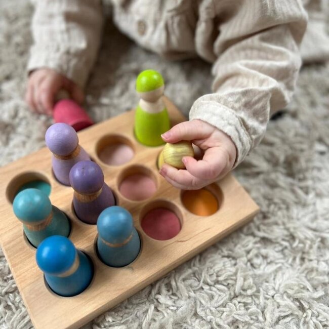 Grimm's - Houten Vriendjes - Pastel (12-delig)