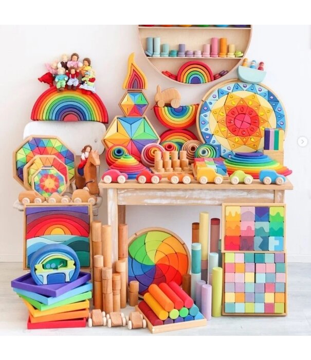 Grimm's  Grimm's - Houten Vriendjes - Regenboog (12-delig)