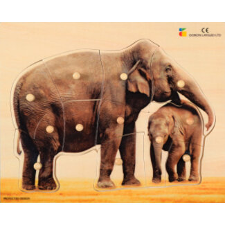 Jakobs Houten Puzzel - Olifant (11-delig) | 2+