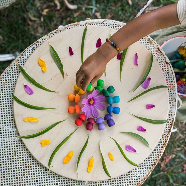 Grapat - Mandala Regenboog Paddenstoelen (36-delig)