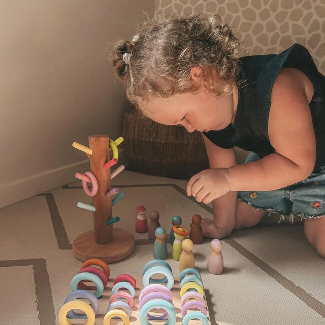 JUTTER & Co. | Complete Set - Houten Houder - Houten Ringen