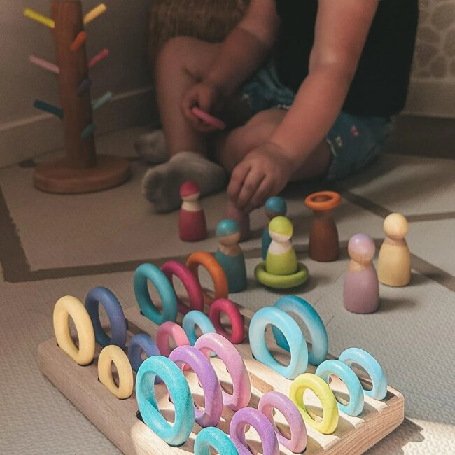 JUTTER & Co. | Complete Set - Houten Houder - Houten Ringen