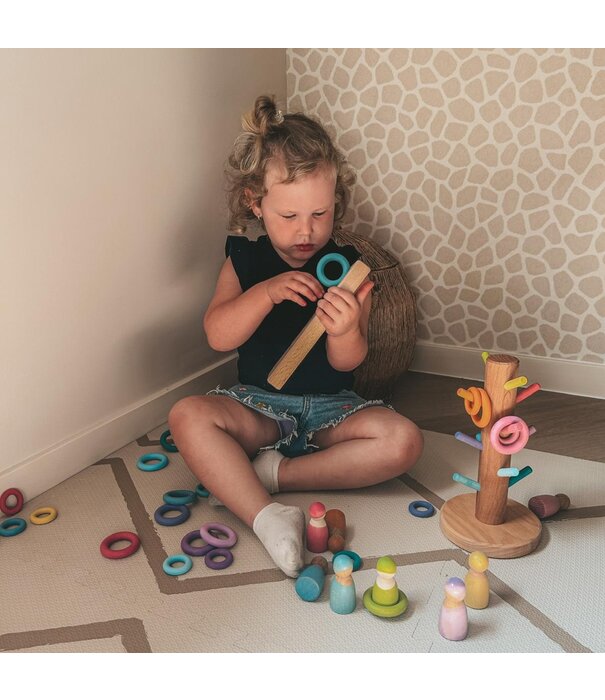 JUTTER & Co. JUTTER & Co. | Complete Set - Houten Houder - Houten Ringen
