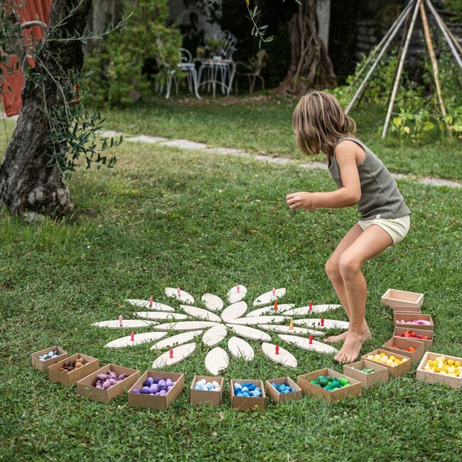 Grapat Houten Bloemblaadjes - Naturel (24-delig)