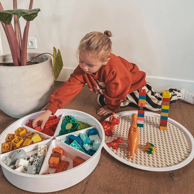 Inspire My Play - The Play Tray Building Block Mat - Stone