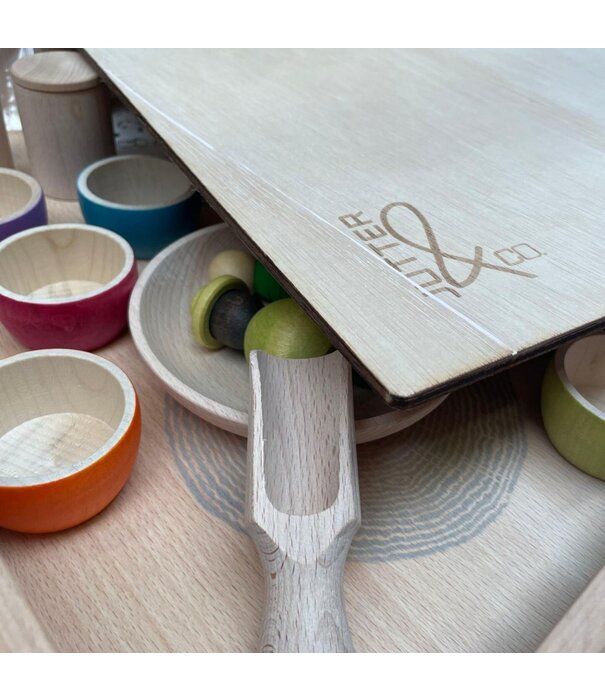 JUTTER & Co. JUTTER & Co. | Complete Set - Houten Deksel - Houten Gevulde Speelbak