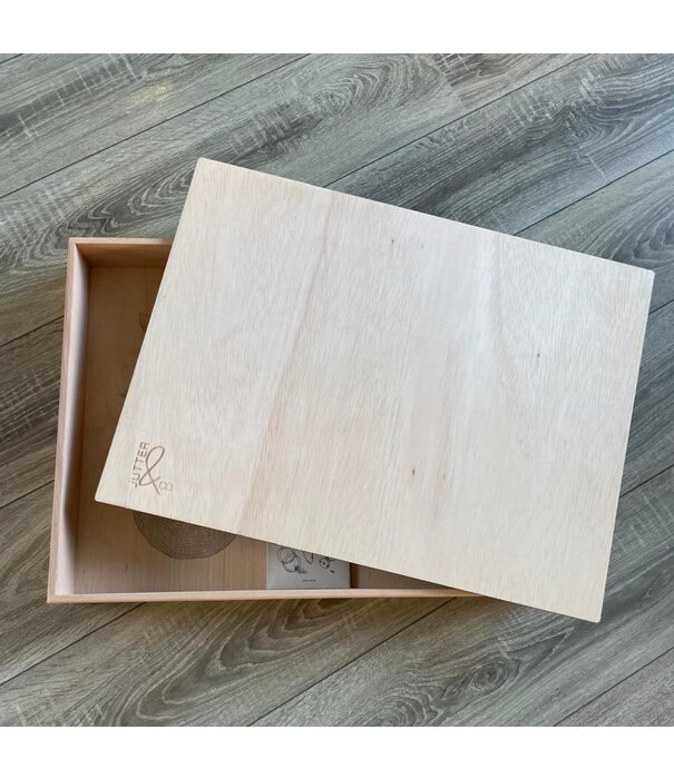 JUTTER & Co. JUTTER & Co. | Complete Set - Houten Deksel - Houten Gevulde Speelbak