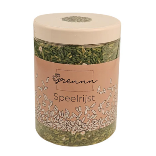 Grennn - Speelrijst - Bloemen Groen (750 gram)