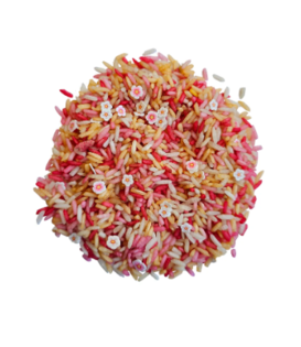 Speelrijst - Bloemen Roze (750 gram)