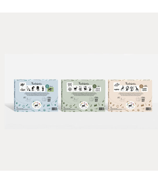 Mini Coco Mini Coco - Baby Kijkkaarten Zwart Wit - Safari