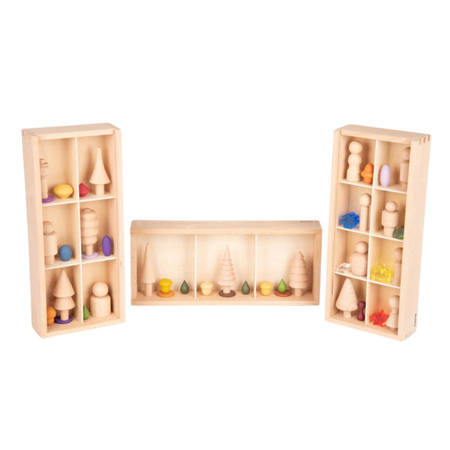 TickiT - Houten Ontdek Boxen (set van 3)