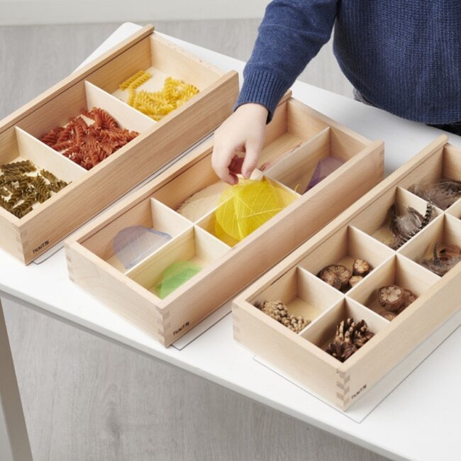 TickiT - Houten Ontdek Boxen (set van 3)