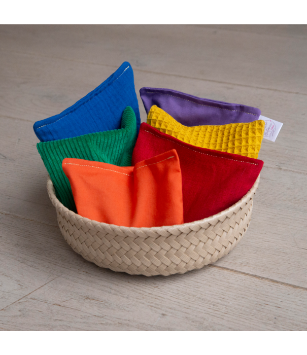 Little Botanic Label Little Botanic label - Sensorische Pittenzakjes - Regenboog (6-delig)