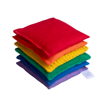 Little Botanic Label Sensorische Pittenzakjes - Regenboog (6-delig)