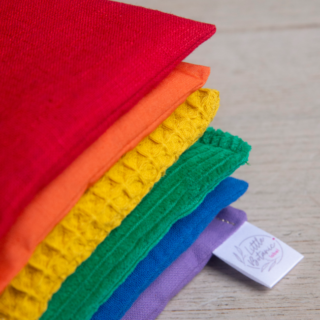 Little Botanic label - Sensorische Pittenzakjes - Regenboog (6-delig)