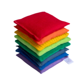 Little Botanic label - Sensorische pittenzakjes - Regenboog (8-delig)