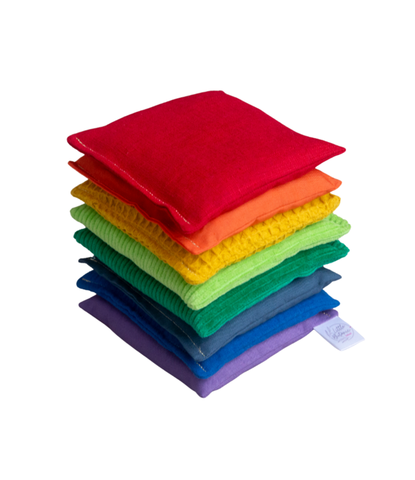 Little Botanic Label Little Botanic label - Sensorische pittenzakjes - Regenboog (8-delig)