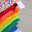 Little Botanic label - Sensorische pittenzakjes - Regenboog (8-delig) + Super Confetti