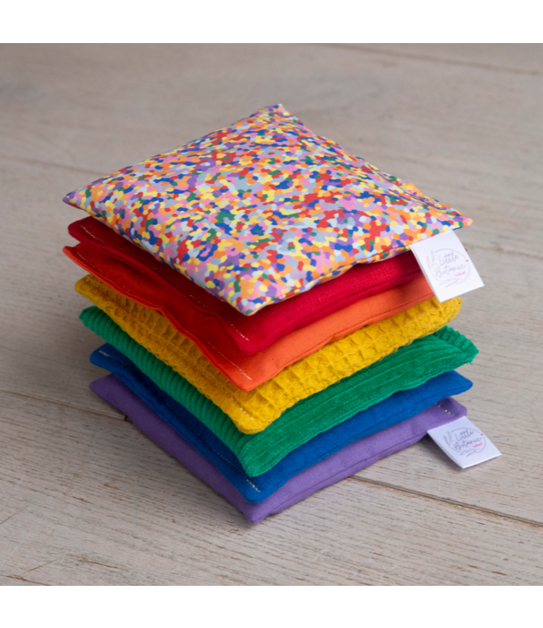 Little Botanic Label Little Botanic label - Sensorische pittenzakjes - Regenboog (6-delig) + Super Confetti