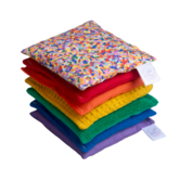 Little Botanic label - Sensorische pittenzakjes - Regenboog (6-delig) + Super Confetti