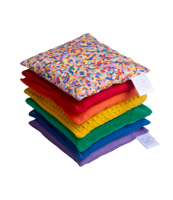 Little Botanic Label Little Botanic label - Sensorische pittenzakjes - Regenboog (6-delig) + Super Confetti