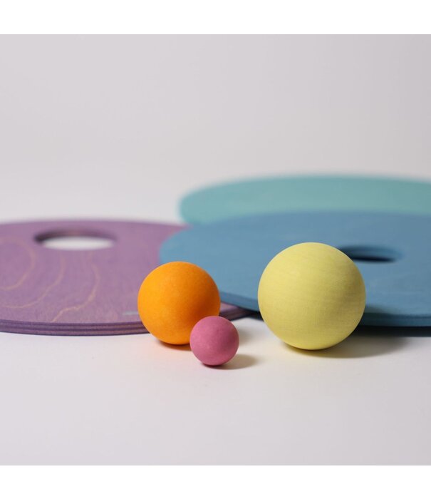 Grimm's  GRIMM'S x Stapelstein Rolling Discs Sets - Pastel (6-delig)