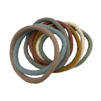 Papoose Toys Vilten Ringen- Earth Felt (7-delig)