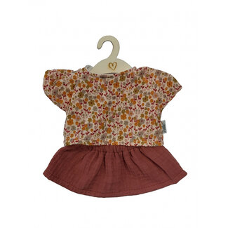 Hollie Poppen Kledingset - Rok & Shirtje - Blush Happy Flower
