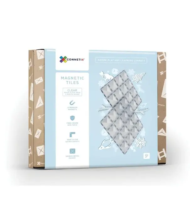 Connetix Connetix - Uitbreidingsset Bodemplaten - Transparant (2-delig)