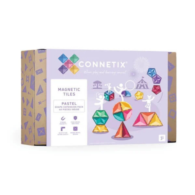 Connetix - Uitbreidingsset Vormen - Pastel (48-delig)