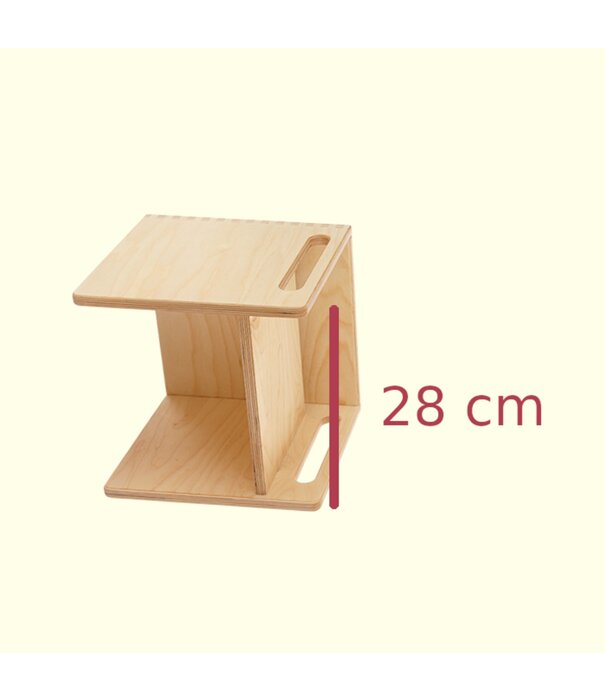 Basisgemeinde Emmi Pikler - Zitkist Stoel met Rand | Zithoogte 35 cm