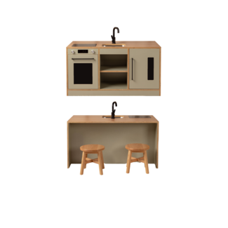 Kids By Design Keuken & Bar - Sage Groen - Set Peuter (3-delig)