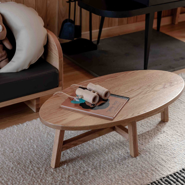 Kids By Design - Koffie Tafel Ovaal - Eiken (H 25 cm)