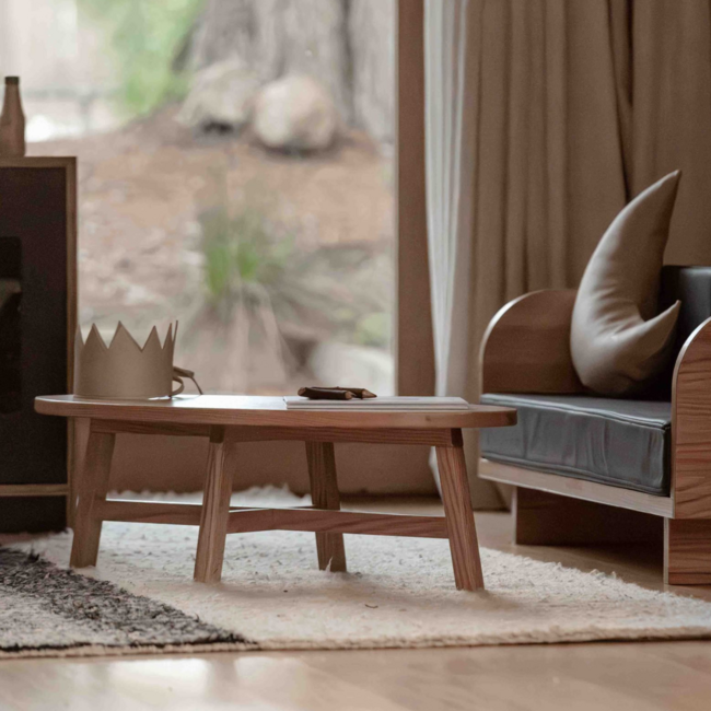Kids By Design - Koffie Tafel Ovaal - Eiken (H 25 cm)