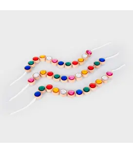 Houten Glitterstenen Rijgkralen (36-delig)